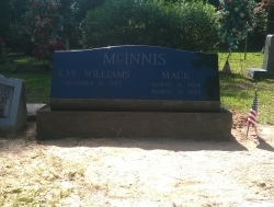 Double black slant headstone